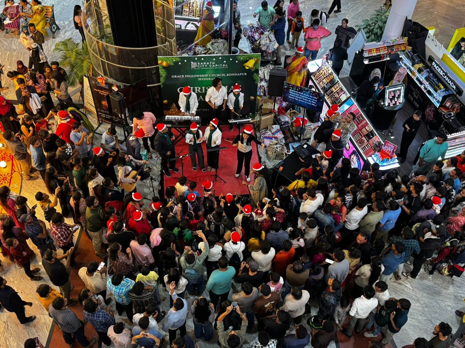 Grace Fellowship Church Christmas Outreach at Sarath City Mall